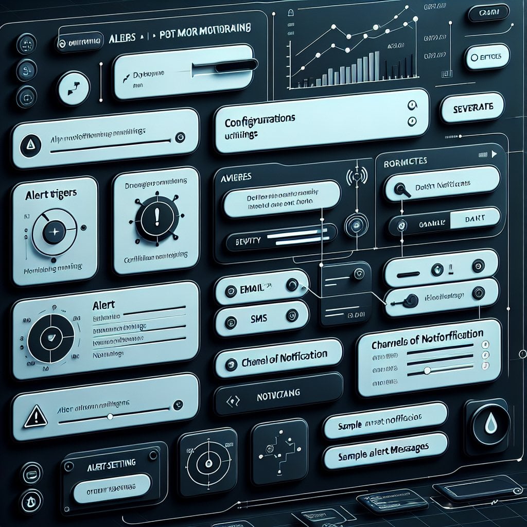 Port monitoring alert configuration screen with threshold settings